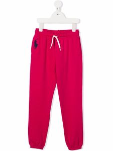 Ralph Lauren Kids pantalon de jogging à logo brodé - Rose