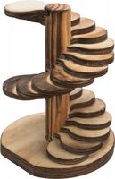 TRIXIE SPEELTOREN VOOR HAMSTERS/MUIZEN GEVLAMD HOUT 10X9X12 CM 3 ST