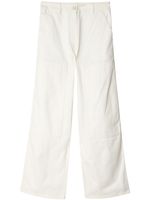 Cecilie Bahnsen pantalon en coton à coupe droite - Blanc