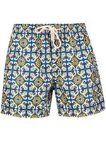 PENINSULA SWIMWEAR short de bain à imprimé graphique - Bleu