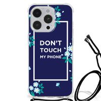 iPhone 14 Pro Max Anti Shock Case Flowers Blue DTMP