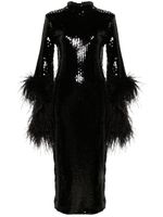 Taller Marmo robe longue Del Rio sequins - Noir