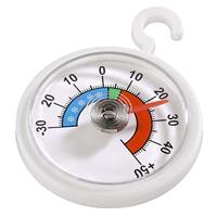 Xavax Analoge thermometer om op te hangen in de koelkast, vriezer, vriezer, wijnkoelkast, minibar, min. -30 graden, max. +50 graden, rond, wit