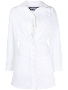 Jacquemus robe-chemise La Robe Baunhilha à design superposé - Blanc