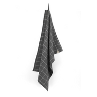 Walra Keukenhanddoek Cubes Off Black 50 x 70 cm - thumbnail