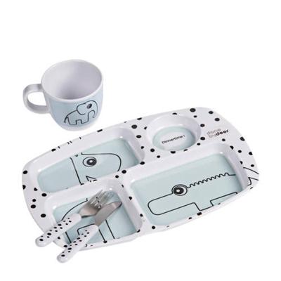 Done by Deer peuter serviesset Happy dots blauw Done by Deer peuter serviesset Happy dots blauw