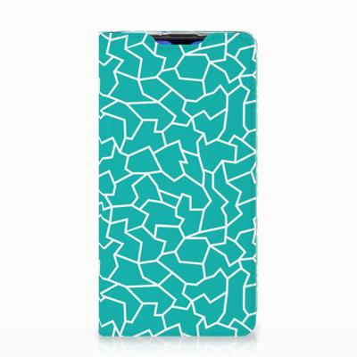 Huawei P30 Bookcase Cracks Blue Huawei P30 Bookcase Cracks Blue