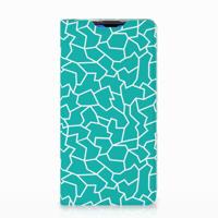 Huawei P30 Bookcase Cracks Blue