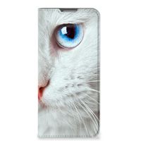 OPPO Reno8 Lite Hoesje maken Witte Kat