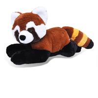 Wild Republic knuffel panda junior 30 cm pluche rood