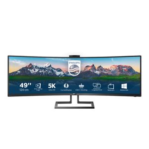 Philips P Line 499P9H/01 computer monitor 124 cm (48.8") 5120 x 1440 Pixels UltraWide Dual Quad HD LCD Zwart