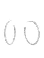 David Yurman boucles d'oreilles en argent sterling pavées de diamants - thumbnail