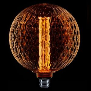 Globe 200mm ribbel amber staaf 3.5W dimbaar