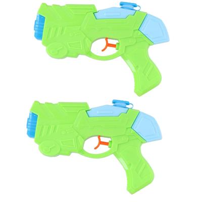 2x Stuks Waterpistolen/waterpistool Groen Van 19 Cm 30 Ml Kinderspeelgoed - Waterpistolen