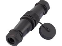 TRU COMPONENTS 1094580 Ronde connector adapter Stekker, recht, Bus, recht Totaal aantal polen: 3 1 stuk(s)