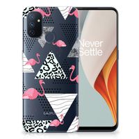 OnePlus Nord N100 TPU Hoesje Flamingo Triangle - thumbnail