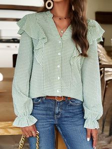 Casual Plaid Blouse