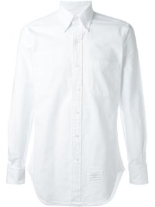 Thom Browne chemise incurvée à détail de patch - Blanc