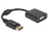 DeLOCK 61006 video kabel adapter 0,15 m DisplayPort VGA (D-Sub) Zwart - thumbnail