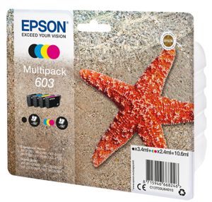 Epson Inktcartridge T03U64, 603 Origineel Combipack Zwart, Cyaan, Magenta, Geel C13T03U64010