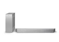 Philips B8505/10 SoundBar met Draadloze Subwoofer (2.1-Kanaals, Bluetooth, 240 W, Dolby Atmos, HDMI eARC, Compatibel met DTS Play-Fi, Spraakassistenten, Laag Design) Zilver - 2020/2021 Model
