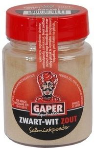 Gaper Zwart Wit Zout Salmiakpoeder 30 Gram 24 Stuks