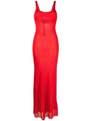 Jacquemus Mouwloze maxi-jurk - Rood Jacquemus Mouwloze maxi-jurk - Rood