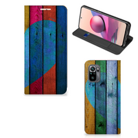 Xiaomi Redmi Note 10 4G | 10S | Poco M5s Book Wallet Case Wood Heart - Cadeau voor je Vriend - thumbnail