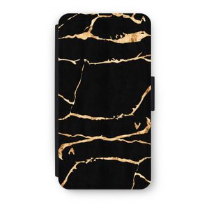 Gouden marmer: iPhone X Flip Hoesje