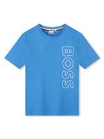 BOSS Kidswear t-shirt en coton à logo imprimé - Bleu