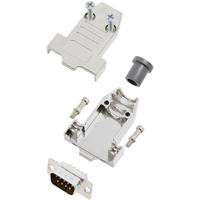 TRU COMPONENTS TCDTNT09MDBPK 7708800 D-sub male connectorset 180 ° Aantal polen: 9 Soldeerkelk 1 stuk(s)