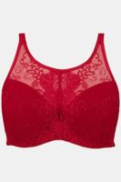 Ulla Popken Bh top, softcups, transparant kant, dubbele sluiting - Grote Maten