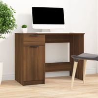 Bureau 100x50x75 cm bewerkt hout bruineikenkleurig - thumbnail