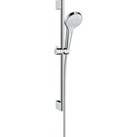 Hansgrohe Croma Select S Vario glijstangset met Croma Select S Vario handdouche EcoSmart 65cm met Isiflex`B doucheslang 160cm wit/chroom 26563400 - thumbnail