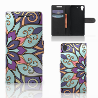 HTC Desire 628 Hoesje Purple Flower