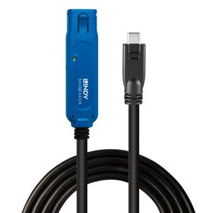 LINDY USB-kabel USB 3.2 Gen1 USB-A bus, USB-C stekker 5.00 m Zwart/blauw 43380