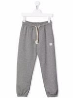 Acne Studios Kids pantalon de jogging en coton à patch logo - Gris - thumbnail