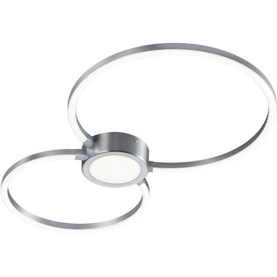 LED Plafondlamp - Trion Hydro - 28W - Warm Wit 3000K - Dimbaar - Rond - Mat Nikkel - Aluminium