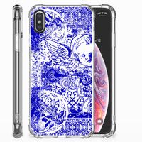 Extreme Case Apple iPhone X | Xs Angel Skull Blauw - thumbnail