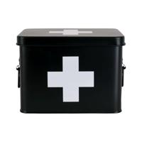 Present Time SCATOLA MEDICINALI, zwart, 21,5 x 15,5 x 16 cm