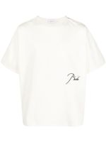 RHUDE t-shirt en coton à logo imprimé - Blanc