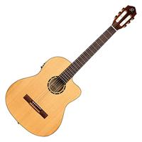 Ortega Guitars Concert elektrische akoestische gitaar, 4/4, Family Series Pro, inclusief GigBag, massieve Canadese rode ceder, mahonie, natuur (RCE131)