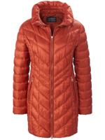 Lang doorgestikt jack met staande kraag Van Betty Barclay rood