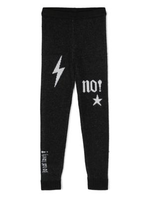 Nununu Intarsia gebreide legging - Zwart