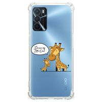 OPPO A16 | A16s | A54s Stevig Bumper Hoesje Giraffe - thumbnail