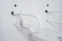 Ridder Leo toiletrolhouder voor toiletbeugel wit - thumbnail