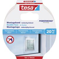 tesa GLASS 77741-00000-00 Montagetape tesa Powerbond Transparant (l x b) 5 m x 19 mm 1 stuk(s)