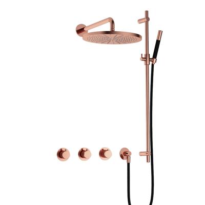 Hotbath Cobber IBS70 inbouwdouche met 30cm hoofddouche en glijstang rosé goud Hotbath Cobber IBS70 inbouwdouche met 30cm hoofddouche en glijstang rosé goud