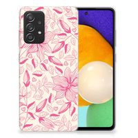 Samsung Galaxy A52 (5G/4G) TPU Case Pink Flowers - thumbnail