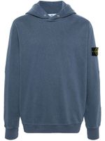 Stone Island hoodie en coton à patch - Bleu